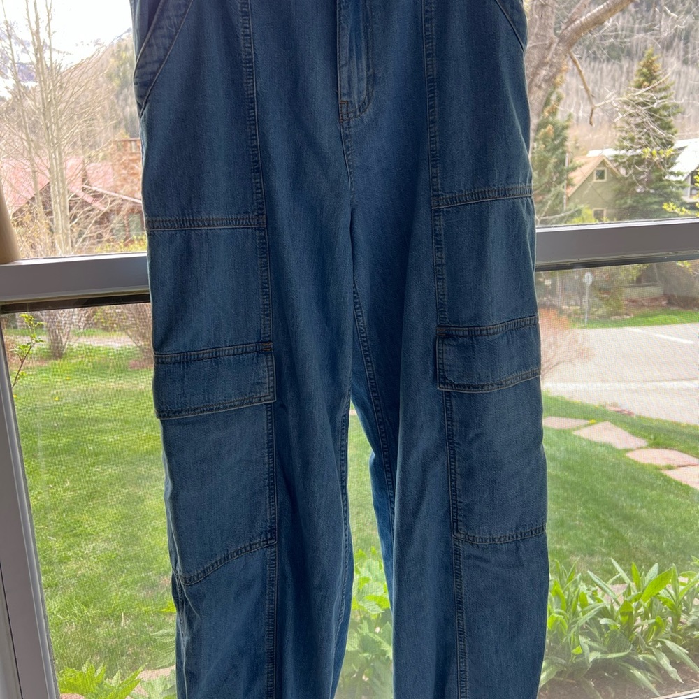 Jonathan Simkhai Blue Cargo Jeans